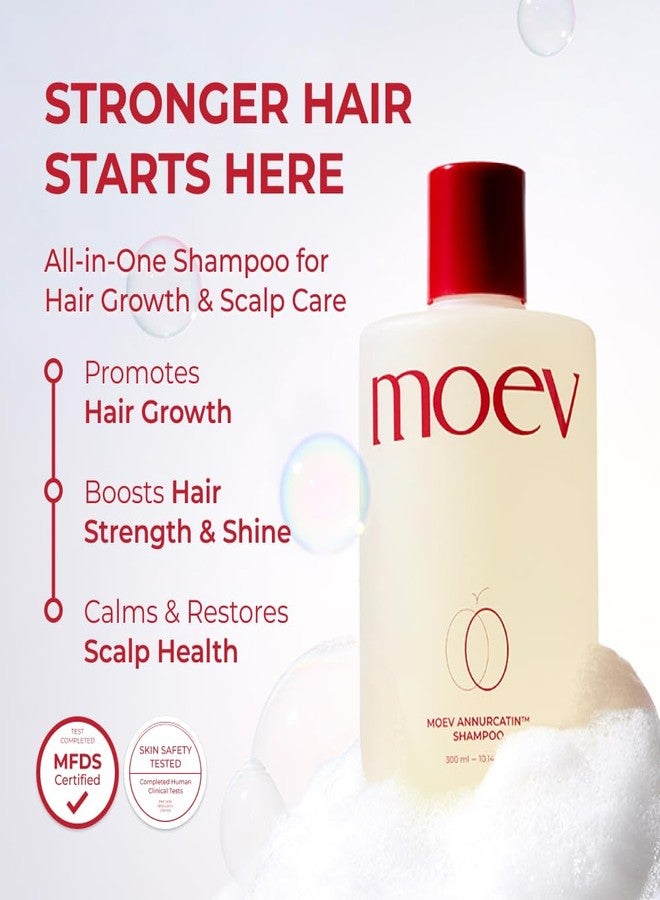 MOEV ANNURCATIN Shampoo | Korean Apple Hair Care for Strength and Volume in Thinning Hair | Adds Lift | Paraben-Free | Suitable for All Hair Types (10.14 fl.oz, apple & vanilla) - Image 3